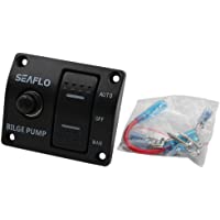 Shiwaki Panel De Barco Marino Interruptor De Bomba De Sentina Oscilante Iluminado De 3 Vías 12V Apagado Manual Auto
